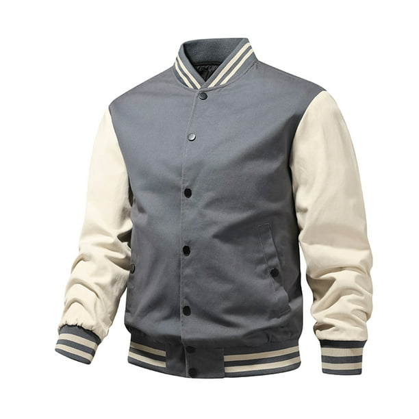 Summer Men's Slim Fit Baseball Jacket Stand collar Outdoor Single Breasted New D Summer Men's Slim Fit Baseball Jacket Stand collar Outdoor Single Breasted New D